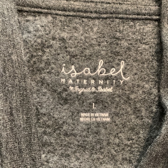Isabel Maternity gray tunic zip-up hoodie size large - Picture 2 of 4